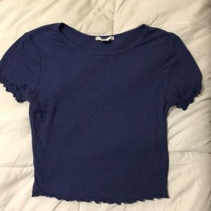 Blue crop top